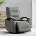thumbnail image 1 of CHITA Power Swivel Glider Rocker Recliner Nursery Chair with USB for Living Room, Genuine Leather, Haze, 1 of 16