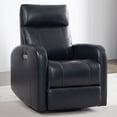 thumbnail image 1 of CHITA Power Swivel Glider Rocking Recliner Nursery Chair Living Room Chair, Leather, Navy Blue, 1 of 12