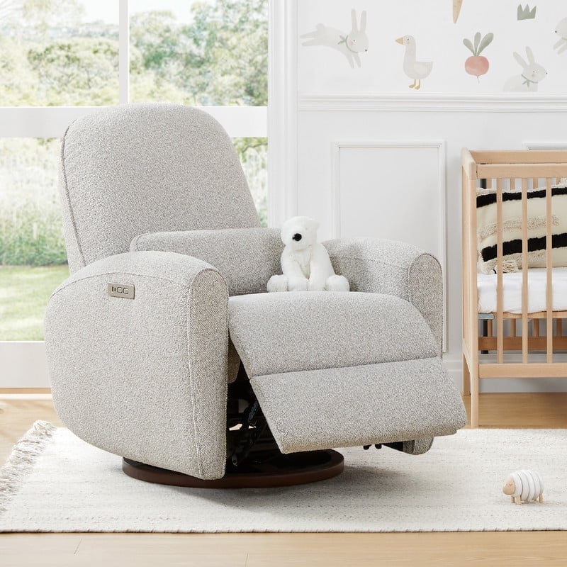 CHITA Power Swivel Recliner Nursery Chair with Pillow Lumbar Support