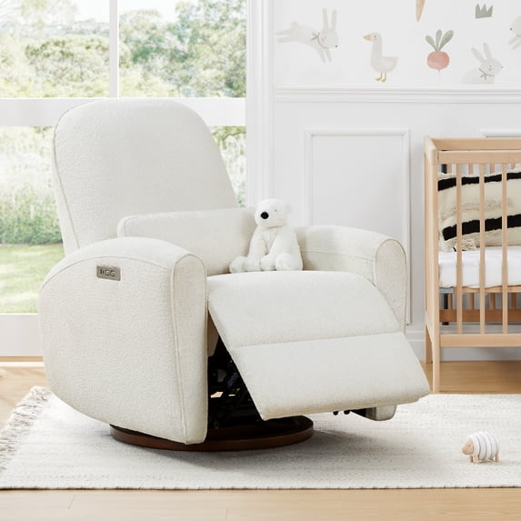 CHITA Power Swivel Recliner Nursery Chair with Pillow Lumbar Support