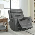 thumbnail image 1 of CHITA Recliner Chair for Adults Swivel Rocker Recliner for Living Room Faux Leather Home Theater Seating, Dark Grey, 1 of 5