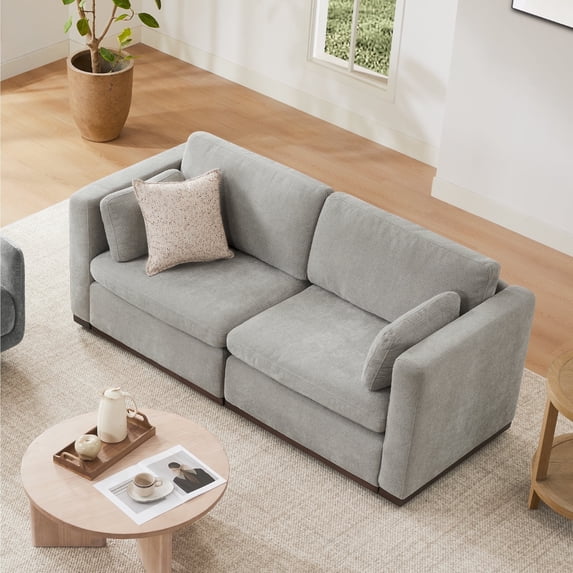 CHITA Sectional Couches Modular Sofa for Living Room, 2PC in Dove Gray