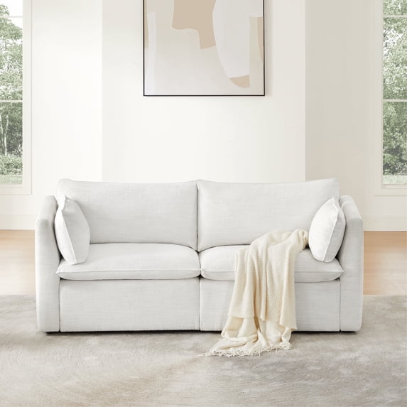 CHITA Sectional Couches Modular Sofa for Living Room, 2PC in Cream