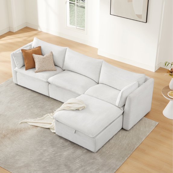 CHITA Sectional Couches Modular Sofa for Living Room, 4PC in Cream