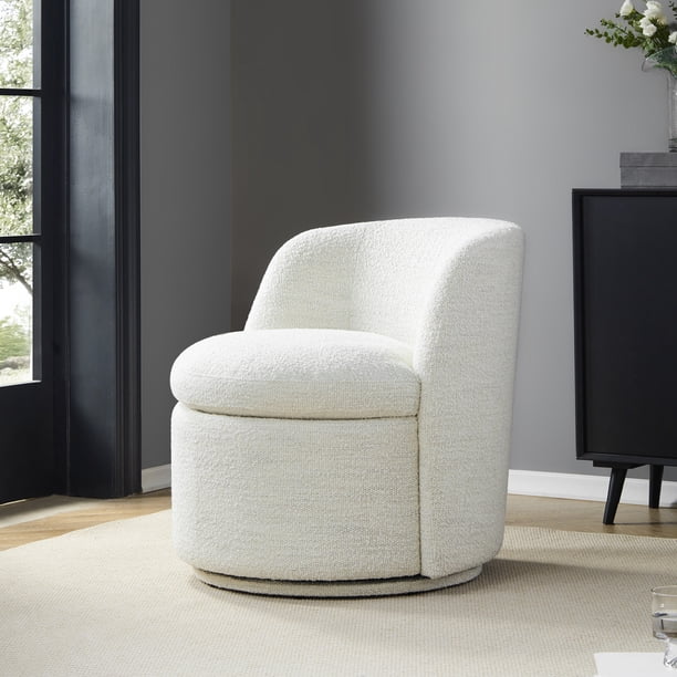 CHITA Swivel Accent Chair Armchair, Round Barrel Chairs in Fabric for Living Room Bedroom ...