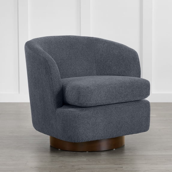 CHITA Swivel Accent Chair Armchair for Living Room, Fabric in Dark Gray