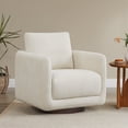 thumbnail image 1 of CHITA Swivel Accent Chair Armchair with Back Cushion,Fabric in Pearl White, 1 of 12