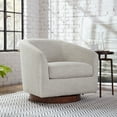 thumbnail image 1 of CHITA Swivel Accent Chair Fabric, Round Barrel Arm Chair Living Room, Ivory White, 1 of 11