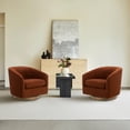thumbnail image 1 of CHITA Swivel Accent Chair Set of 2, Velvet Round Barrel Arm Chair Living Room, Burnt Orange, 1 of 14