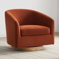 thumbnail image 1 of CHITA Swivel Accent Chair Velvet, Round Barrel Arm Chair Living Room, Burnt Orange, 1 of 12