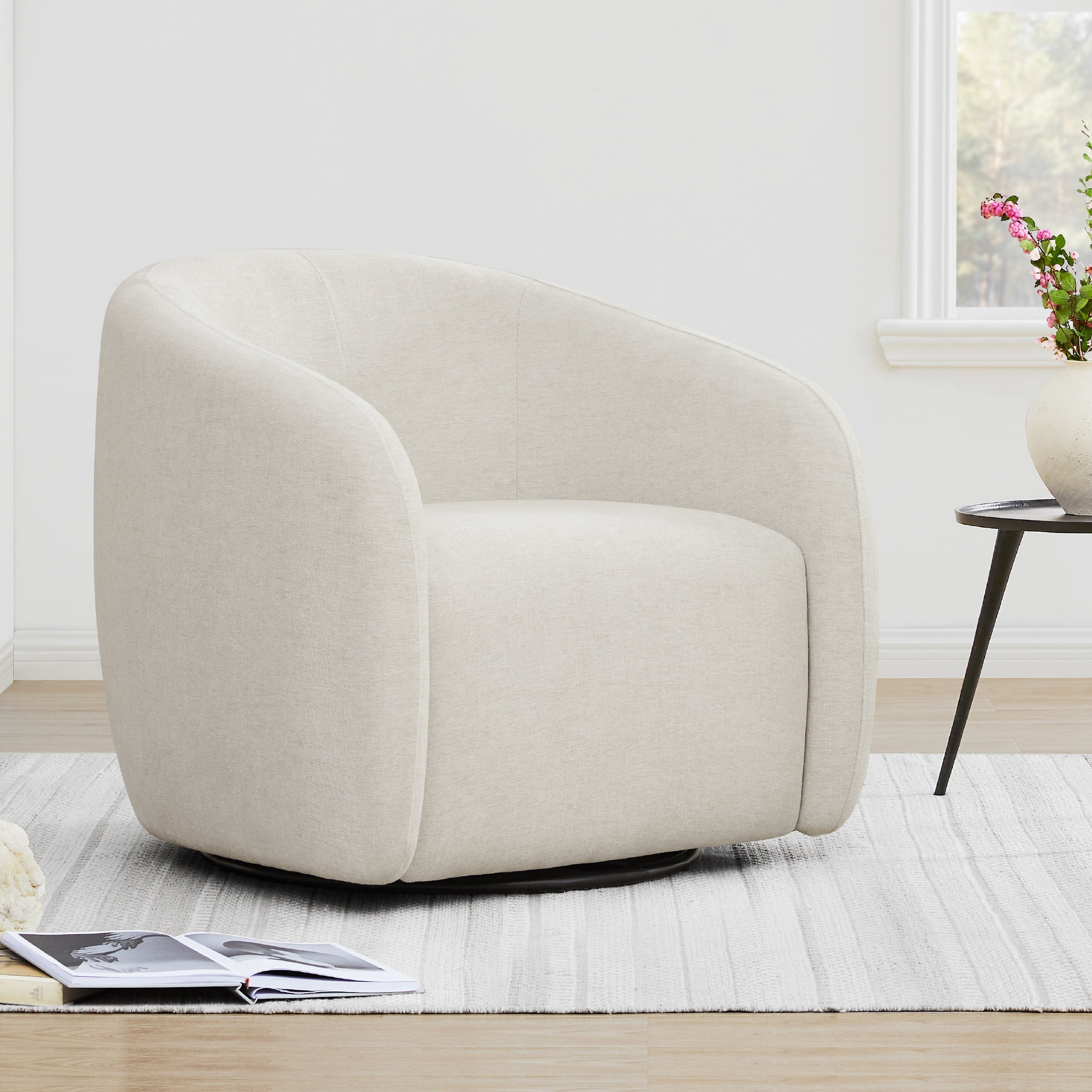 CHITA Swivel Accent Chairs, Modern Upholstered Fabric Arm Chair for ...