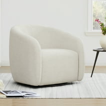 CHITA Swivel Accent Chairs, Modern Upholstered Fabric Arm Chair for Living Room Bedroom, Cream