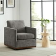 thumbnail image 1 of CHITA Swivel Accent Chairs for Living Room, Comfortable Arm Chairs for Bedroom, Fabric in Dark Gray, 1 of 12