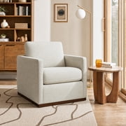 CHITA Swivel Accent Chairs for Living Room, Comfortable Arm Chairs for Bedroom, Fabric in Linen