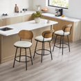 thumbnail image 1 of CHITA Swivel Counter Bar Stool with Metal Legs Set of 3, 1 of 15