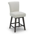 thumbnail image 1 of CHITA Swivel Counter Height Bar Stools with Fabric, 26 inch, Linen, 1 of 9