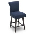 thumbnail image 1 of CHITA Swivel Counter Height Bar Stools with Fabric, 26 inch, Midnight Blue, 1 of 9