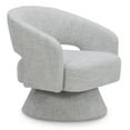 thumbnail image 1 of CHITA Swivel Fabric Accent Chair with Open Back&Wood Base,Modern Armchairs for Living Room Bedroom,Cloud, 1 of 8