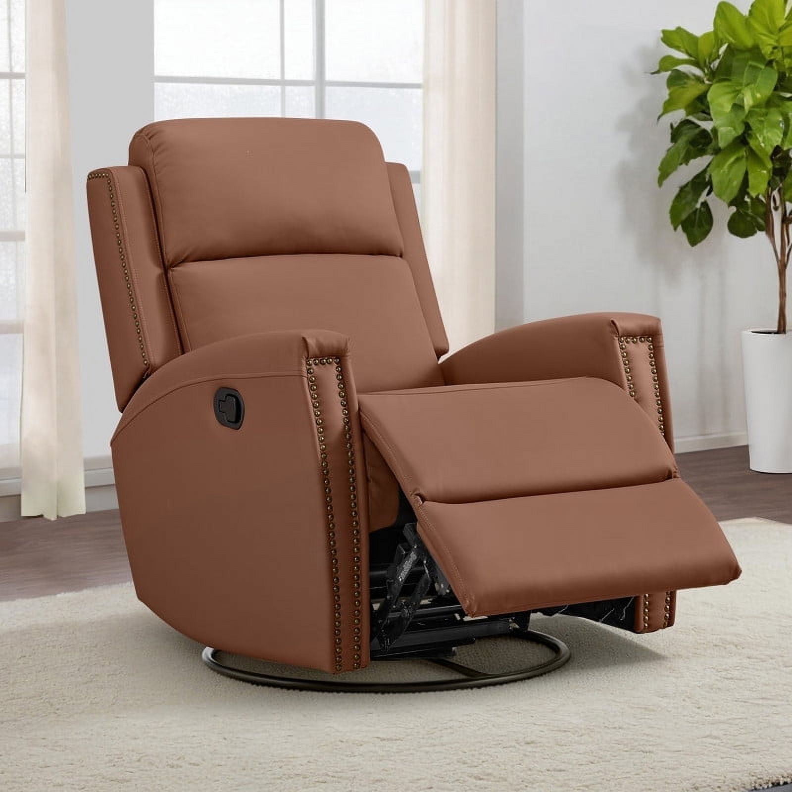 chiiページ CHITA Swivel Glider Recliner Nursery Chair Manual Push Back