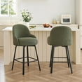 thumbnail image 1 of CHITA Swivel Upholstered Counter Bar Stool with Double-layer Cushion, 1 of 8
