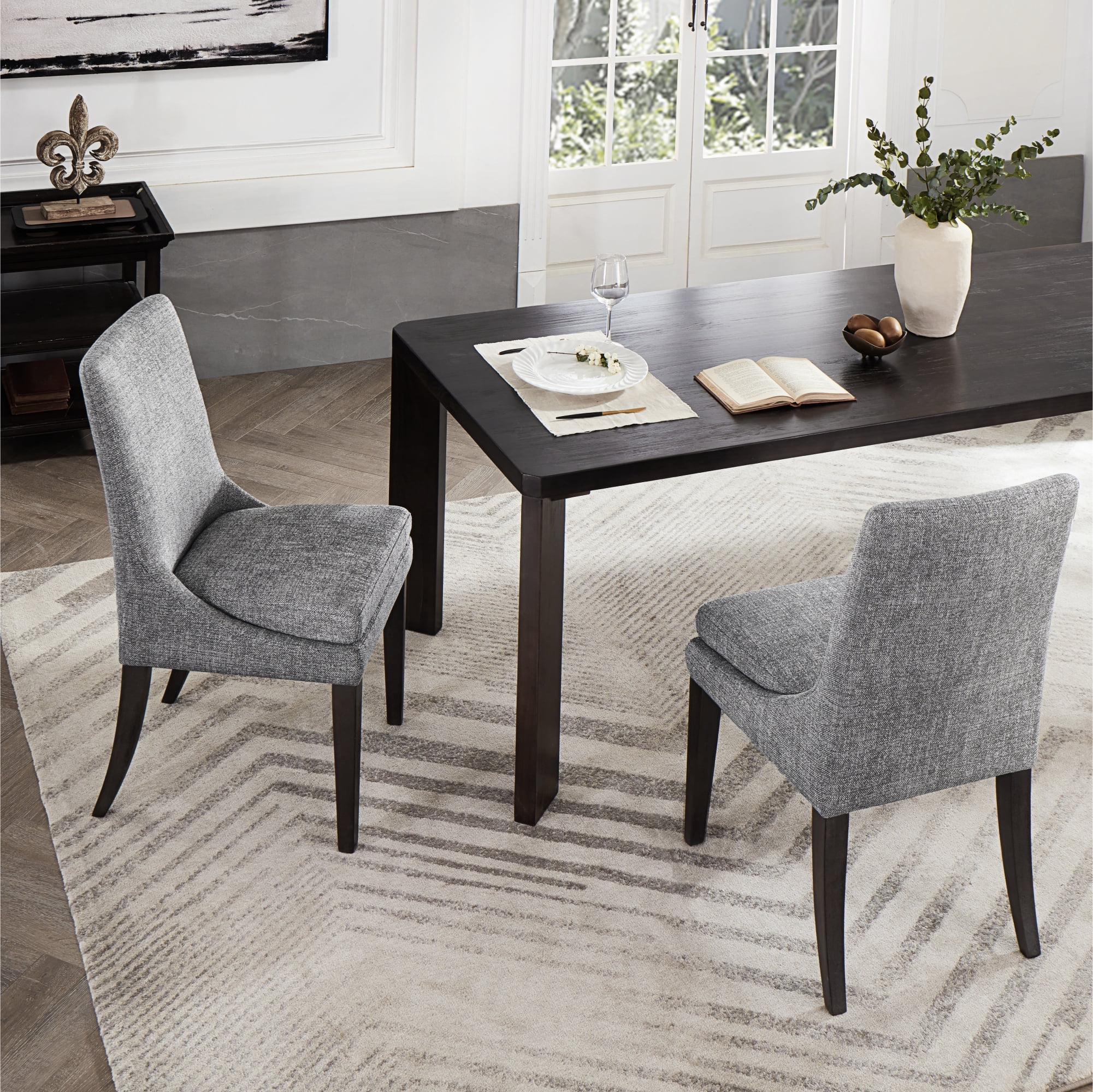 CHITA Upholstered Dining Chair Set of 2 Mid Century Modern Comfy Chair ...