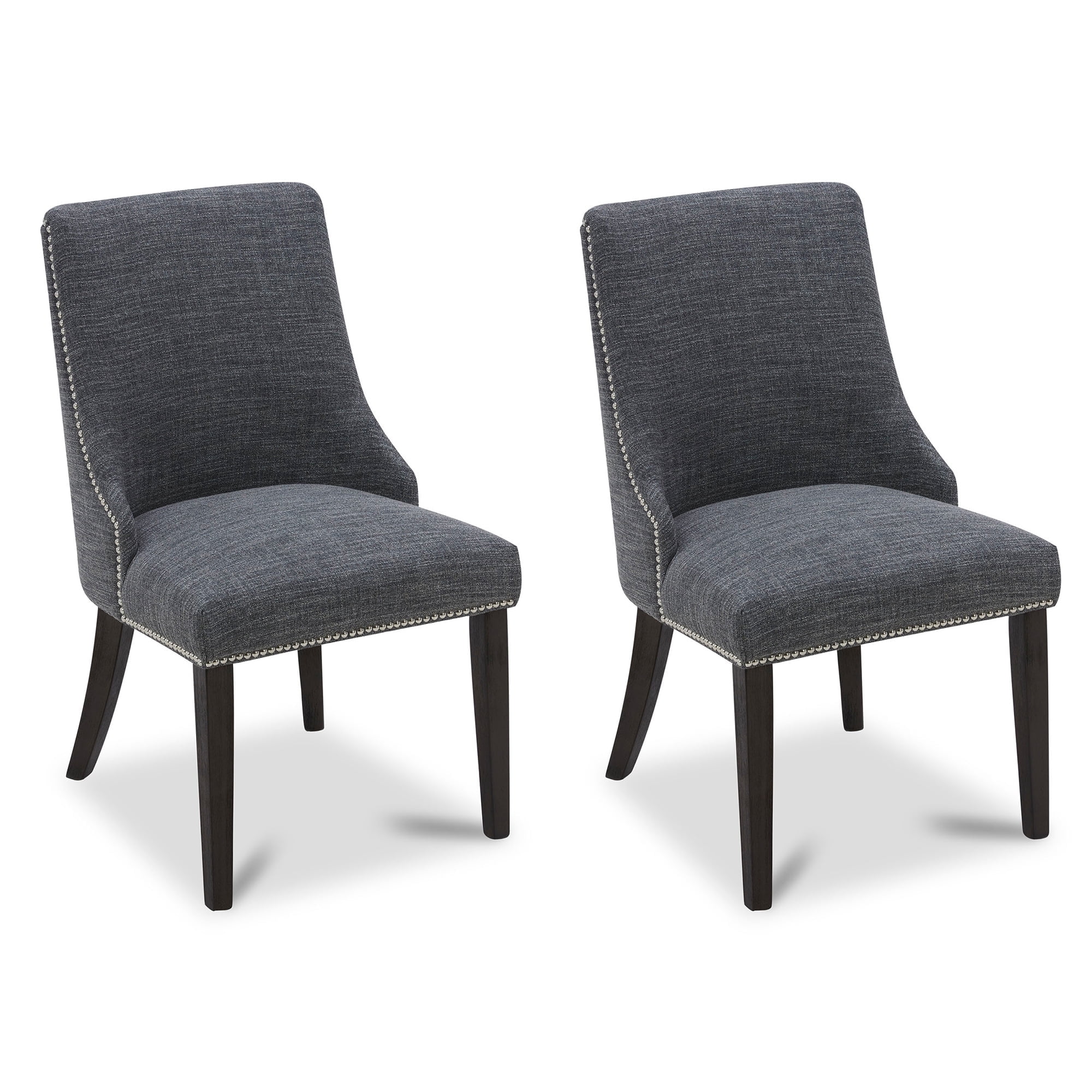 CHITA Upholstered Dining Chairs Set of 2 Kitchen Chairs, Full Back&Wood ...