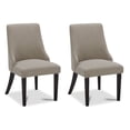 thumbnail image 1 of CHITA Upholstered Dining Chairs Set of 2 Kitchen Chairs, Full Back&Wood Legs, Fabric in Flax Beige, 1 of 8