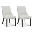 thumbnail image 1 of CHITA Upholstered Dining Chairs Set of 2 Kitchen Chairs, Full Back&Wood Legs, Faux Leather in Pure White, 1 of 7