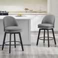 thumbnail image 1 of CHITA Upholstered Swivel Counter Height Bar Stools Set of 2, 1 of 9