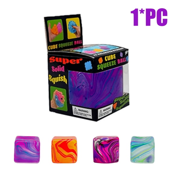 CHITOOHOME Neeoh Square Squeeze Sensory Toys - Super Squish Malt Sugar Cube Fidget Toy, Stress Relief Ball for Kids & Adults, Portable Sensory Fidget, Perfect Party Favors & Exchange Prizes,1PC