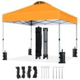 thumbnail image 1 of CHITOOMA 10 x 10ft Pop up Canopy Tent, Instant Outdoor Shelter Easy Portable Straight Leg Canopy Tent, Orange, 1 of 12