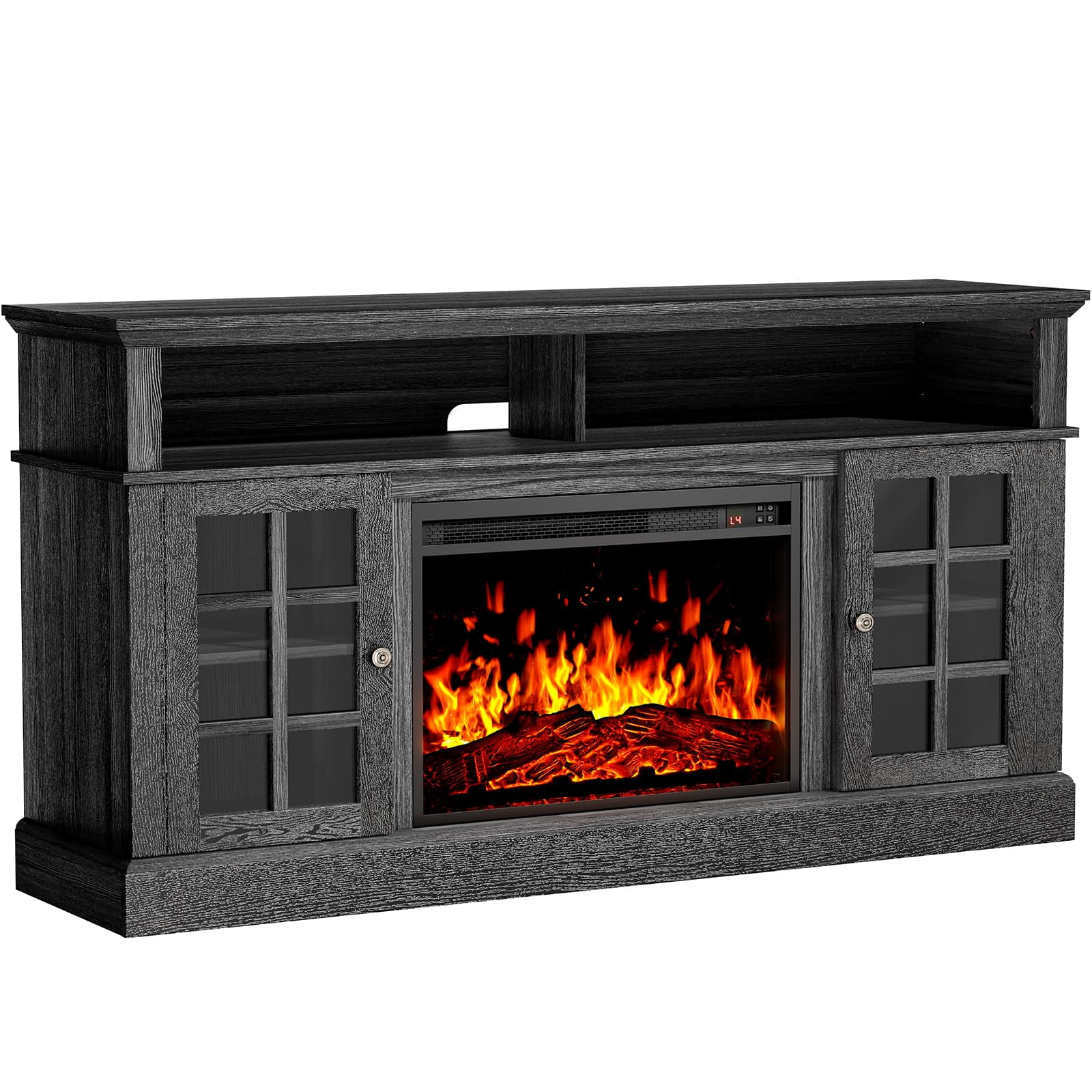 CHITOOMA 1400W Electric Fireplace TV Stand TV Console with 23 ...