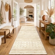 CHITOOMA 2'x6' Runner Rug for Hallway, Boho Machine Washable Stain Resistant Non-Shed Carpet, Runner Rug with Non-Slip Backing for Kitchen, Entryway, Bedroom, L