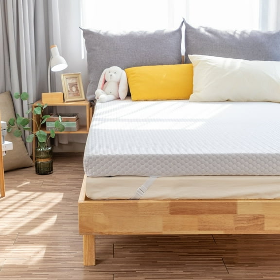 3 inch Non-Slip Design Gel Memory Foam Mattress Topper for Pressure Relief, with Removable & Washable Cover, CertiPUR-US Certified - Twin