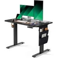 thumbnail image 1 of CHITOOMA Electric Standing Desk with Storage Bag, 40" x 24" Adjustable Height Sit to Stand Desk with 4 Memory Pre-Set, Headphone Hook for Home Office, Black, 1 of 7