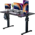 thumbnail image 1 of CHITOOMA 48" x 24" Electric Standing Desk with 4 Memory Preset Heights, Height Adjustable Sit Stand up Desk with Headphone Hook for Home Office, Black, 1 of 7