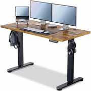 CHITOOMA 48" x 24" Electric Standing Desk，4 Memory Preset Height Adjustable Sit Stand up Desk with Headphone Hook for Of