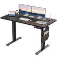 thumbnail image 1 of CHITOOMA Electric Standing Desk with Storage Bag, 48" x 24" Adjustable Height Sit to Stand Desk with 4 Memory Pre-Set, Headphone Hook for Home Office, Black, 1 of 8