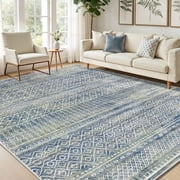 CHITOOMA 5'x7' Area Rugs for Living Room, Washable Rugs Printed Boho Soft Geometric Bohemian Carpet Indoor Rug for Bedroom Dining Room Office Nonslip Foldable R