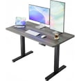 thumbnail image 1 of CHITOOMA 55" x 28" Electric Standing Desk Adjustable Height, 4 Memory Height Settings, Headphone Hook, Cable Manager, Sit Stand Up Desk for Home Office & Computer Workstation, Grey, 1 of 7