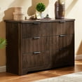 thumbnail image 1 of CHITOOMA Fluted Dresser for Bedroom, Modern Wooden 6 Drawer Dresser, Storage Cabine Chest of Drawers for Living Room Hallway, Walnut, 1 of 8