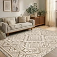 thumbnail image 1 of CHITOOMA 6'x9' Area Rugs for Living Room, Washable Boho Moroccan Rug Soft Vintage Distressed Geometric Tribal Area Rug for Bedroom Dining Room Office with Non-Slip Backing, Stain Resistant Non-Shed, 1 of 9