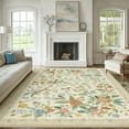 thumbnail image 1 of CHITOOMA 8'x10' Area Rugs for Living Room, Modern Floral Area Rugs Machine Washable Rugs, Botanical Indoor Carpet Soft Rugs for Bedroom Dining Room Dorm Office, Beige, 1 of 7