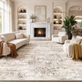thumbnail image 1 of CHITOOMA 8'x10' Area Rugs, Washable Rugs for Living Room Non-Slip Low Pile Soft Distressed Abstract Rug, Indoor Vintage Neutral Carpet for Bedroom Dining Room Dorm Office, Beige, 1 of 12