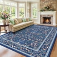 thumbnail image 1 of CHITOOMA 8'x10' Area Rugs for Living Room, Floral Washable Rug Boho Non-Slip Printed Carpet, Vintage Stain Resistant Indoor Rug for Bedroom Dining Room Home Office, 1 of 10