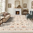 thumbnail image 1 of CHITOOMA 8'x10' Area Rugs for Living Room, Boho Machine Washable Floral Area Rug with Non-Slip Backing, Stain Resistant Non-Shed Carpet for Bedroom, Dining Room, Dorm, Office, 1 of 10