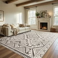 thumbnail image 1 of CHITOOMA 8'x10' Area Rugs for Living Room, Washable Boho Moroccan Rug Soft Vintage Distressed Geometric Tribal Area Rug for Bedroom Dining Room Office with Non-Slip Backing, Stain Resistant Non-Shed, 1 of 9