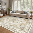 thumbnail image 1 of CHITOOMA 9'x12' Area Rugs for Living Room, Machine Washable Rugs Vintage Area Rug for Bedroom Dining Room Dorm Office with Non-Slip Backing, Stain Resistant Non-Shed Carpet, 1 of 9