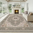 thumbnail image 1 of CHITOOMA 9'x12' Area Rugs for Living Room, Boho Machine Washable Stain Resistant Non-Shed Carpet, Floral Area Rug with Non-Slip Backing for Bedroom, Dining Room, Dorm, Office, 1 of 10