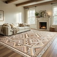 thumbnail image 1 of CHITOOMA 9'x12' Area Rugs for Living Room, Washable Boho Moroccan Rug Soft Vintage Distressed Geometric Tribal Area Rug for Bedroom Dining Room Office with Non-Slip Backing, Stain Resistant Non-Shed, 1 of 9